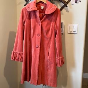 Pink velvet coat
